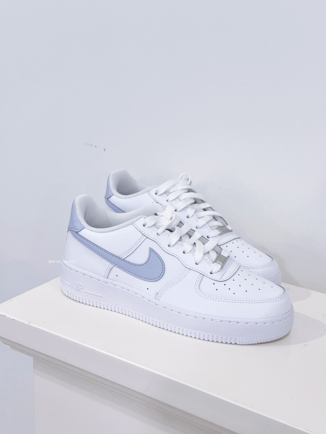 NIKE AIR FORCE 1 莫蘭迪藍 白藍色