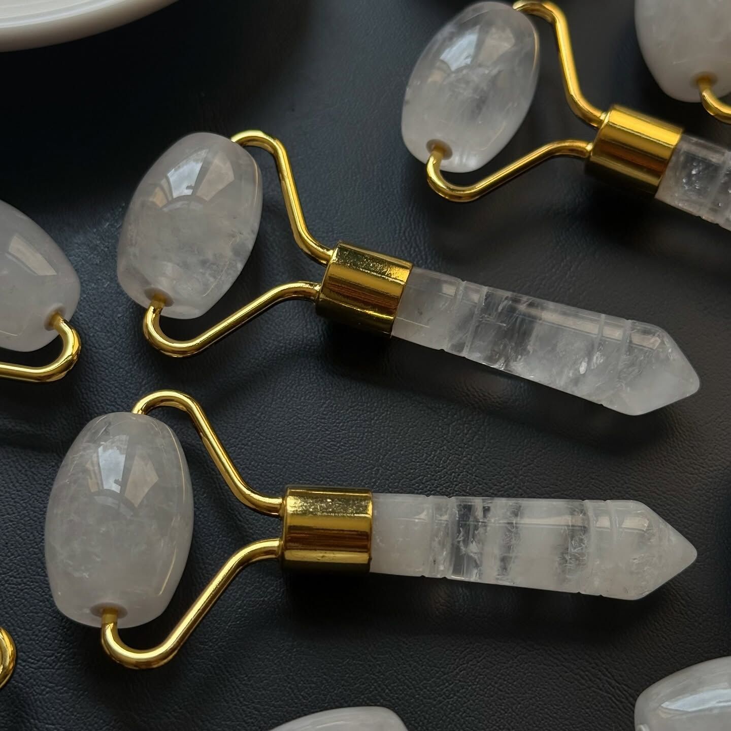 [原石] 白水晶 按摩滾輪