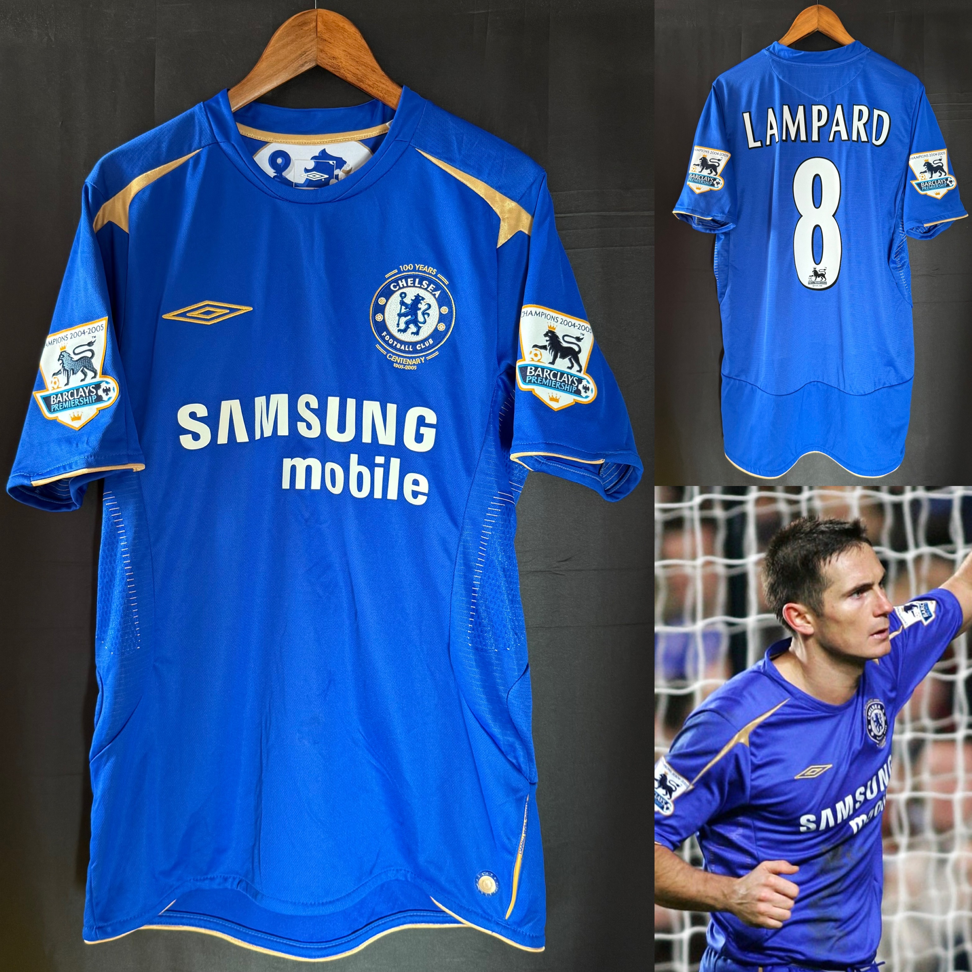 Chelsea 2005-2006 Umbro Centenary Home Shirt #8 LAMPARD