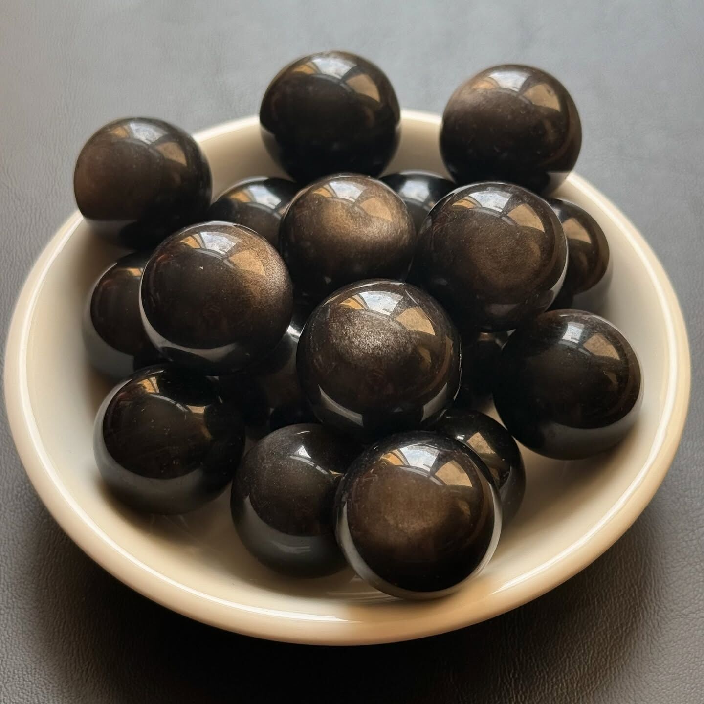 [原石] 銀曜石 水晶球 約20mm