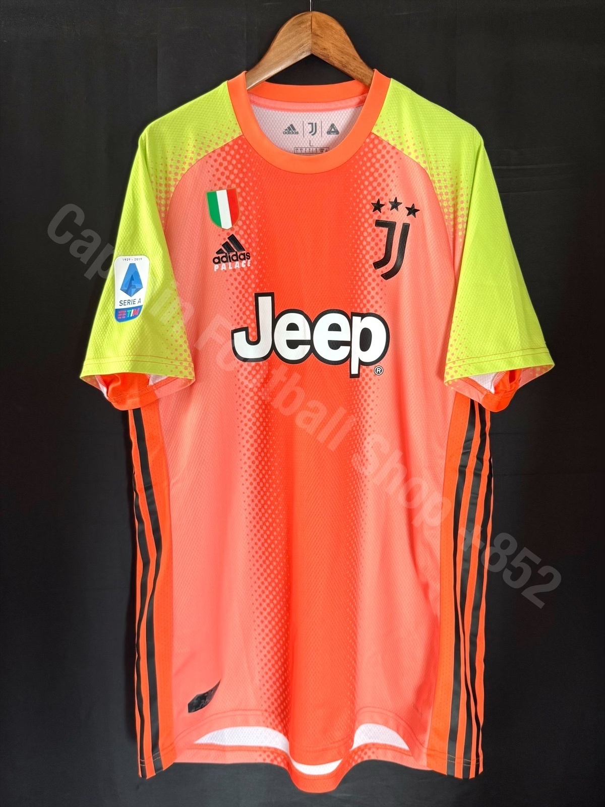 (Player Issue) Juventus 2019 Adidas x Palace Goalkeeper Player Issue Shirt #77 BUFFON
