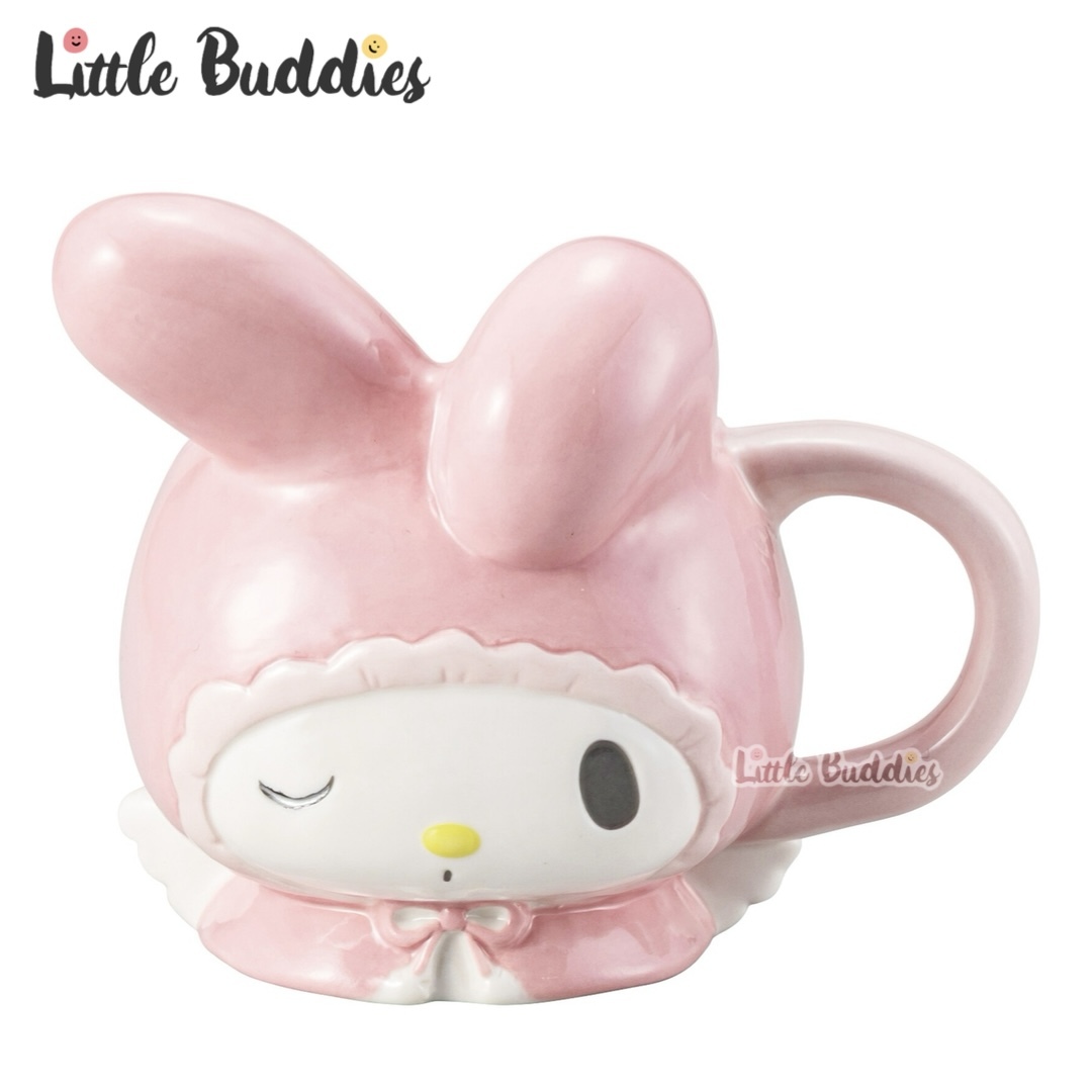 日本 Sanrio Kuromi 20周年 + My Melody 50周年 - 頭形有耳陶瓷杯