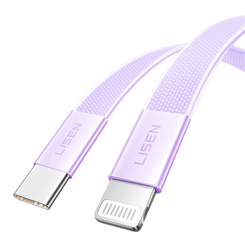 【Lisen】TC to Lightning 27W超薄果凍快充線 L606