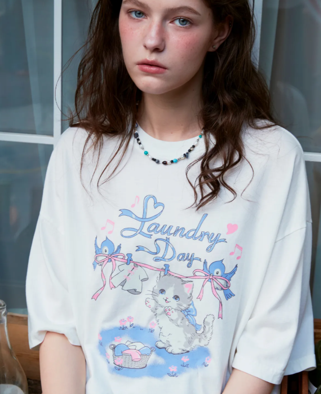 CPGN STUDIO / Laundry Day short T-shirt star / white / JUL25