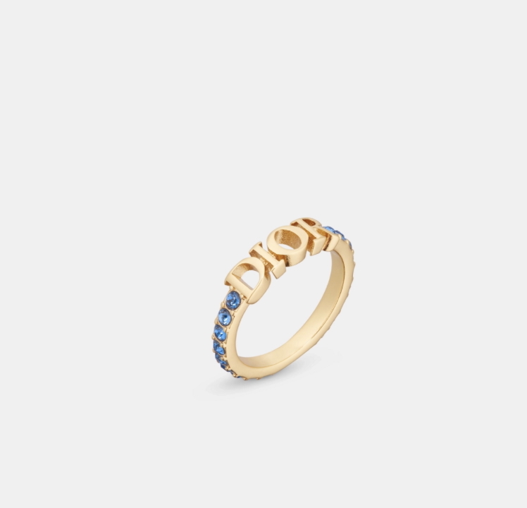 Dior DIO(R)EVOLUTION Gold-Finish Metal and Blue Crystals Ring