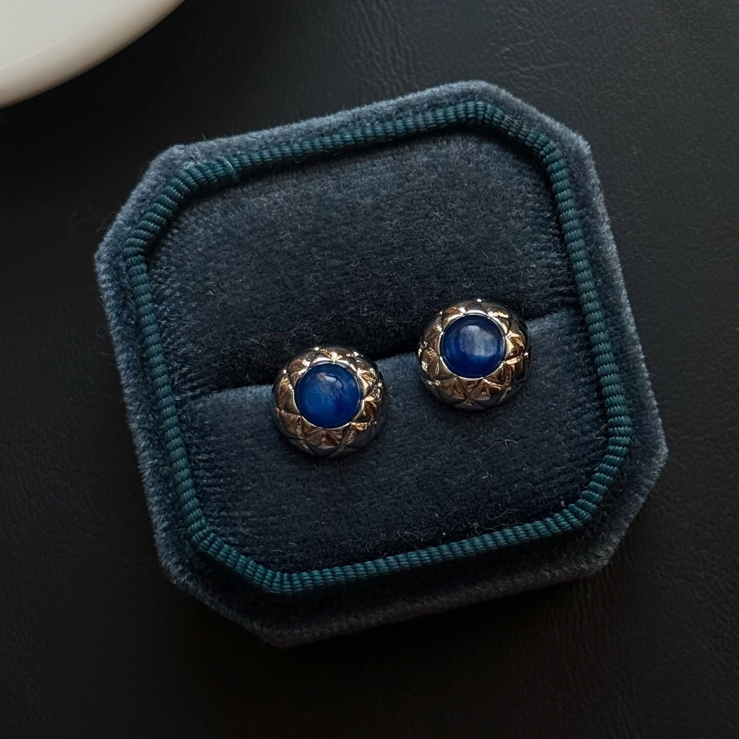 [原石] 藍晶石 925銀耳環