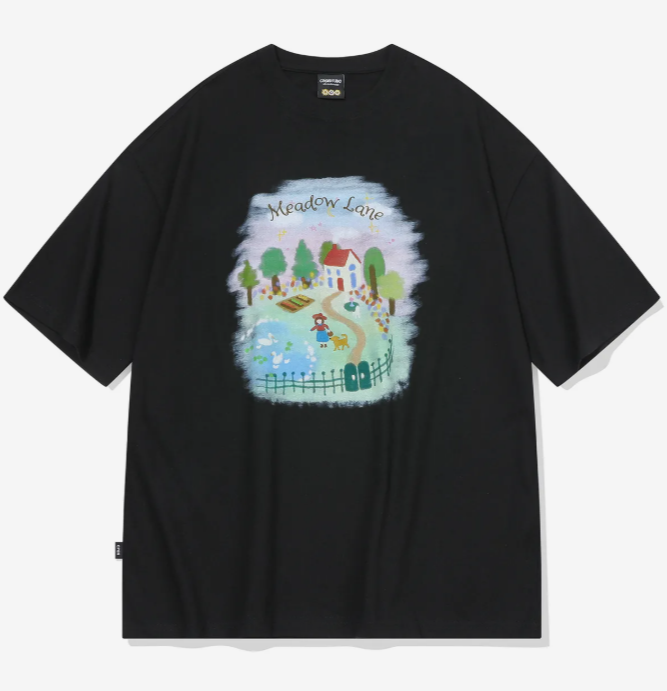 CPGN STUDIO / DTP Meadow Rain short T-shirt / black /  JUL25
