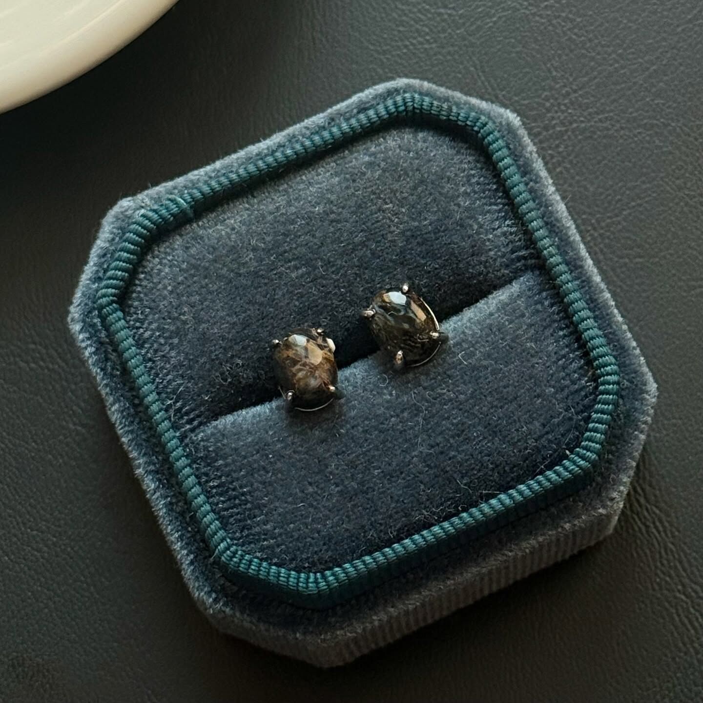 [原石] 彼得石 925銀耳環