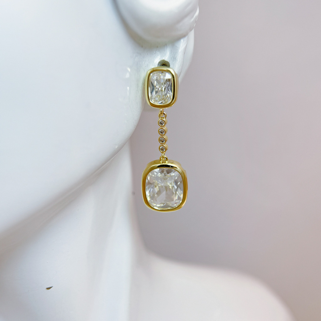 凝光水晶鏡面耳環