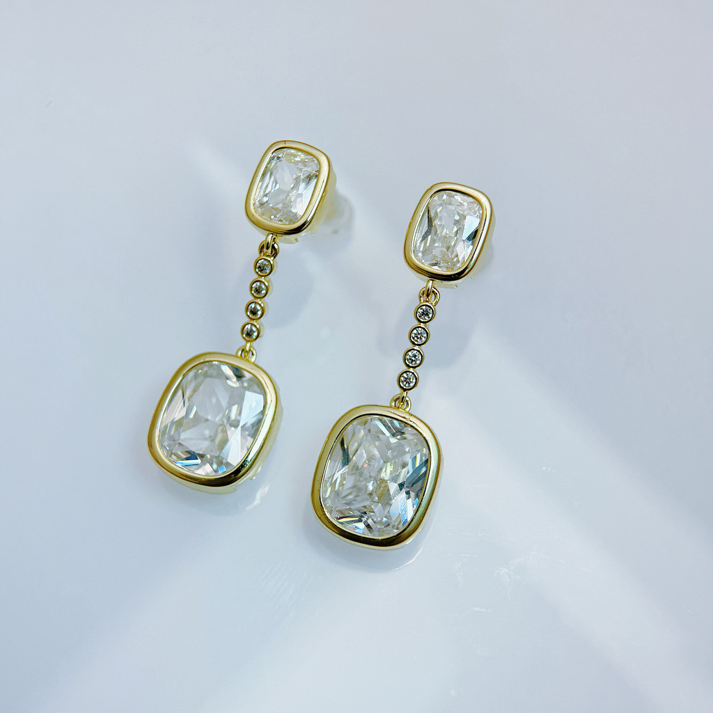 凝光水晶鏡面耳環