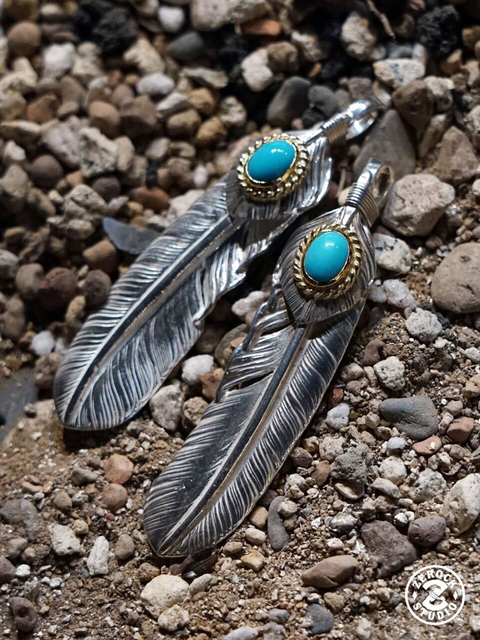 【Zerock Studio 傑洛克潮流工作室】Goro's 上銀金繩松石特大羽 刷卡 分期零利率