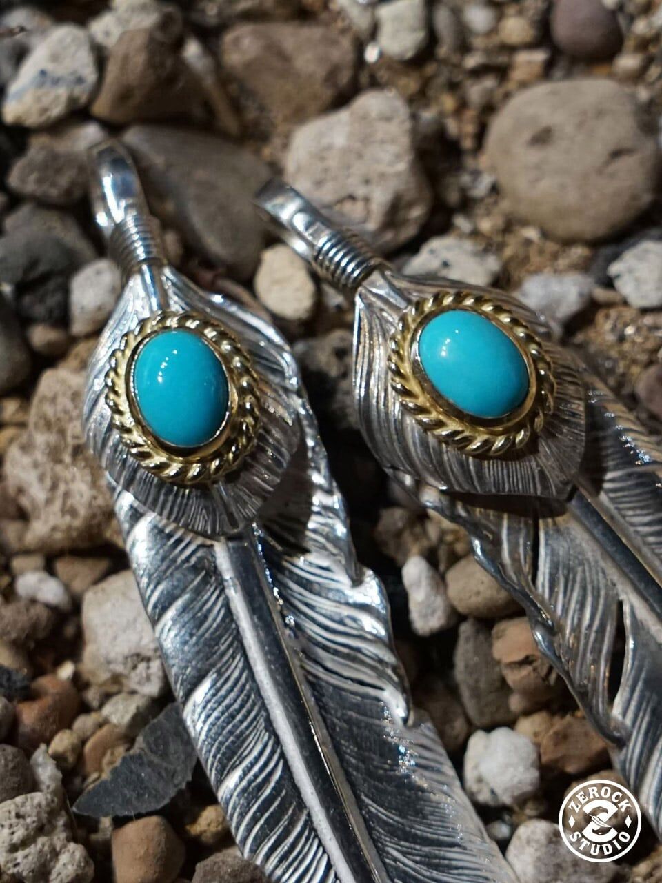 【Zerock Studio 傑洛克潮流工作室】Goro's 上銀金繩松石特大羽 刷卡 分期零利率