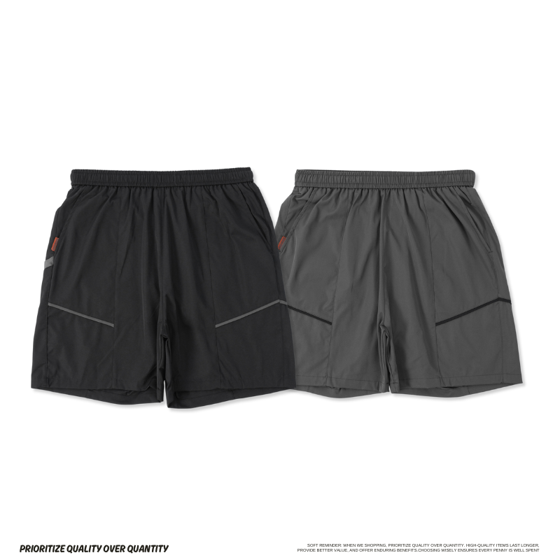 機能防潑水多剪裁拼接結構短褲