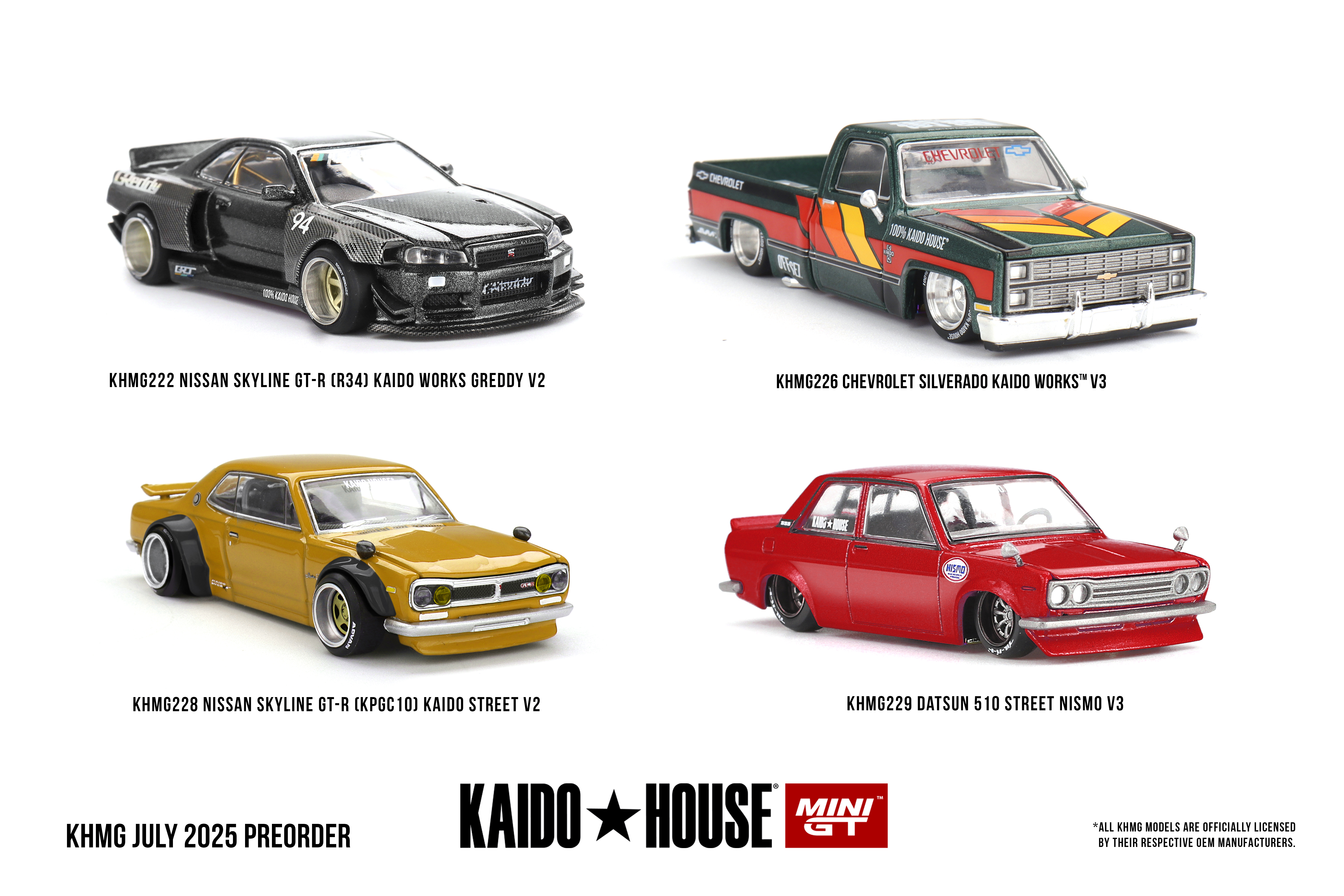 [預訂] Kaido House x Mini GT Nissan Skyline GT-R (R34) Kaido Works GReddy V2