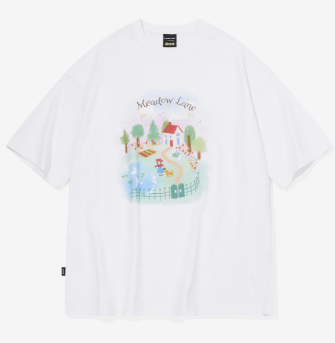 CPGN STUDIO / DTP Meadow Rain Short T-shirt / White /  JUL25