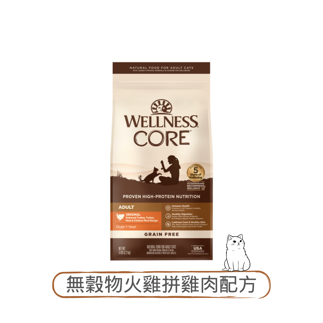 Wellness CORE 無穀物火雞拼雞肉配方貓糧
