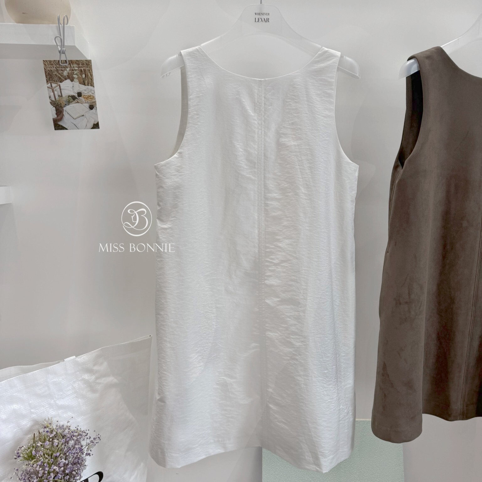 LEVAR縫線迷你洋裝