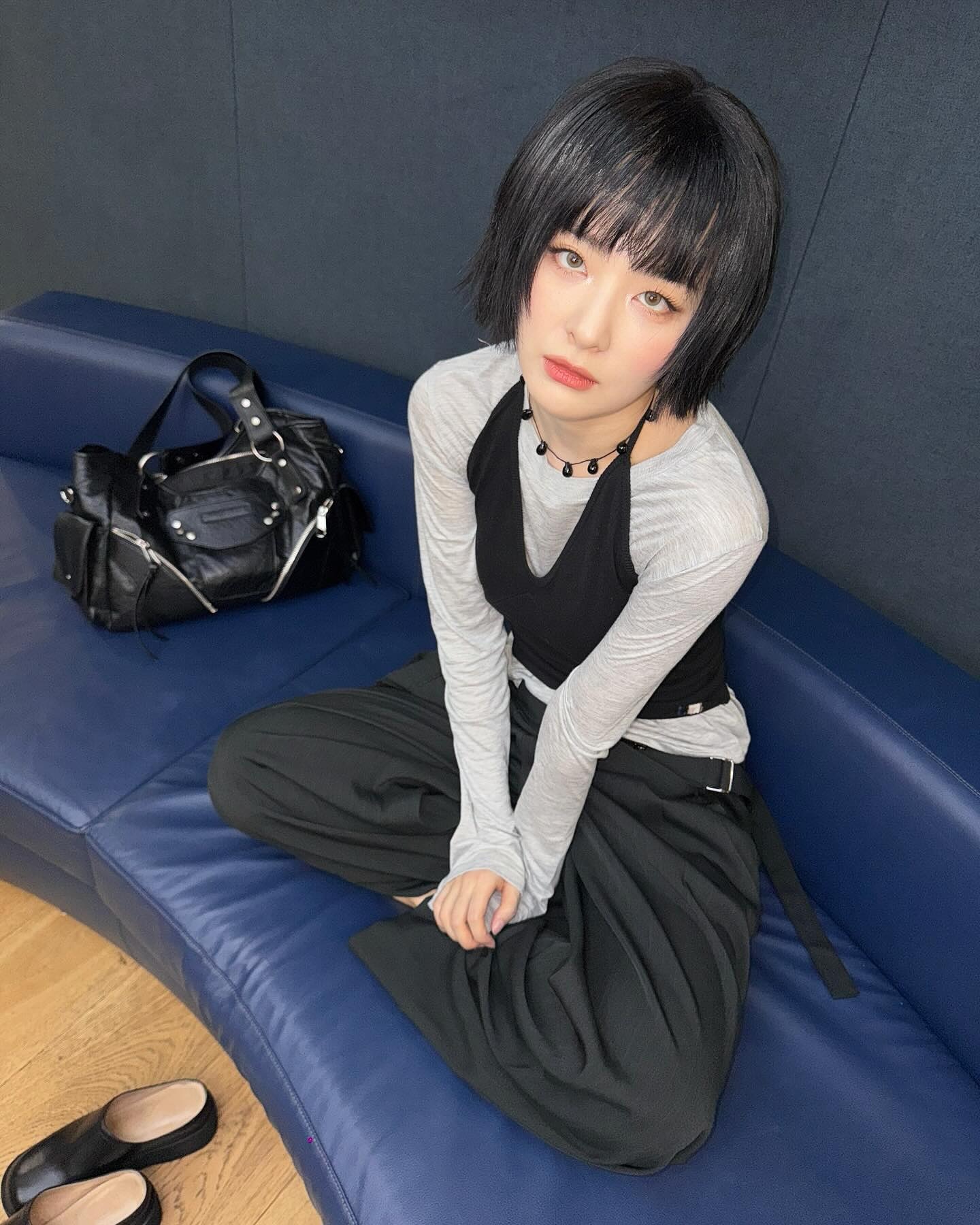 IUGAMAKARAS Studded Leather Shoulder Bag