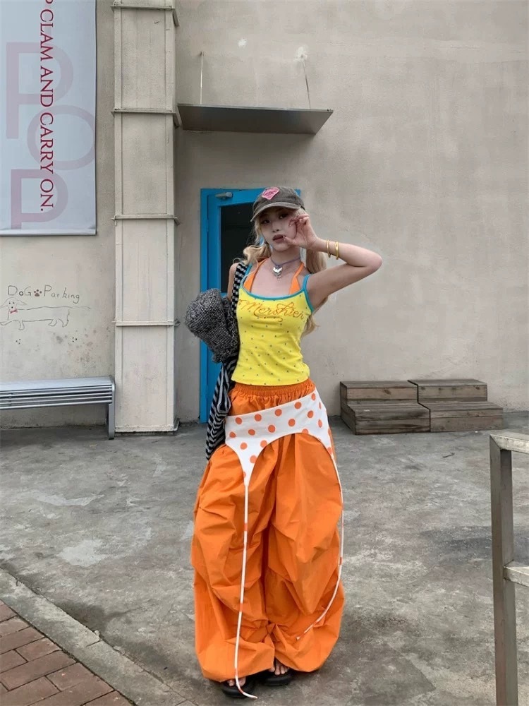 (GOAL)  美式假兩件燙鑽星星吊帶短版背心 Mershier MS7382