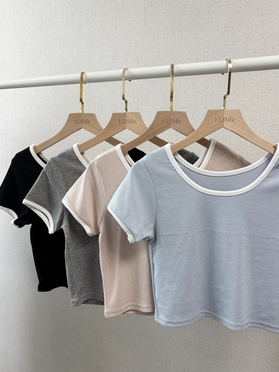 |現貨|<小資款>圓領滾邊上衣&撞色真理短褲(4色)