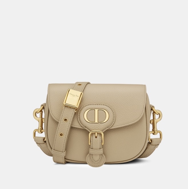 Dior Small Dior Bobby Box Grained Calfskin Bag Beige