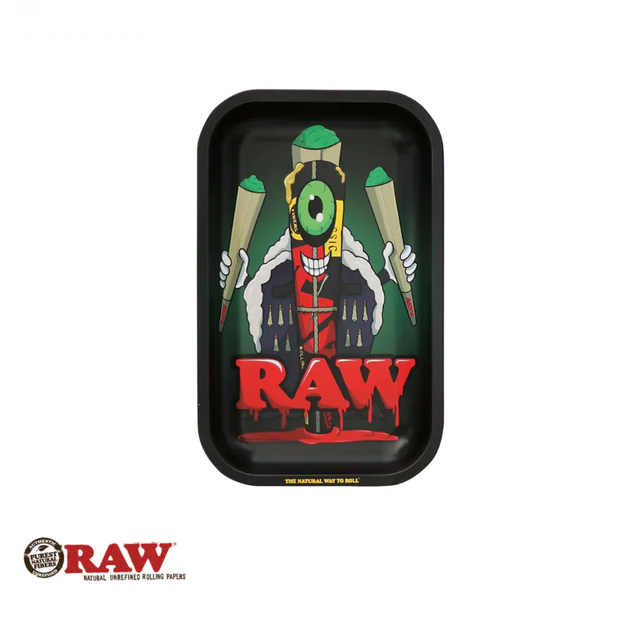 🇪🇸RAW - Medium Black Cone Monster Metal Rolling Tray 鐵製捲煙盤