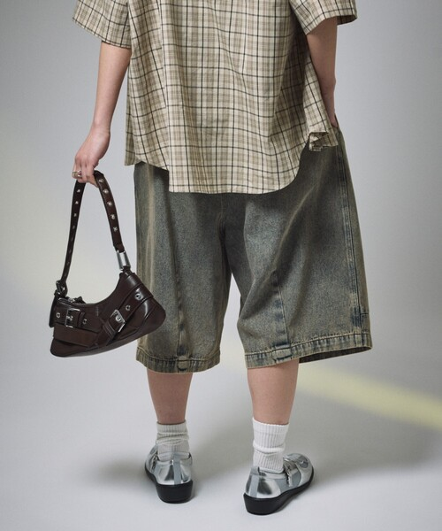 2025SS FREAK'S STORE MR HEARTS VINTAGE WASHED DENIM JORTS 復古 水洗 七分褲 牛仔褲 短褲 現貨 1243280400016