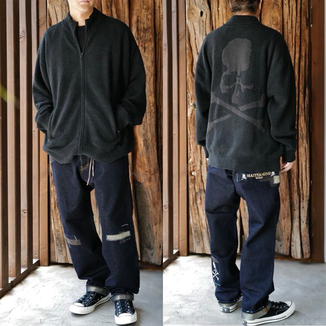 RE-STOCK: MASTERMIND WORLD LOUNGE FULL-ZIP TRACK JACKET - BLACK PRE ORDER ITEM (預訂中)