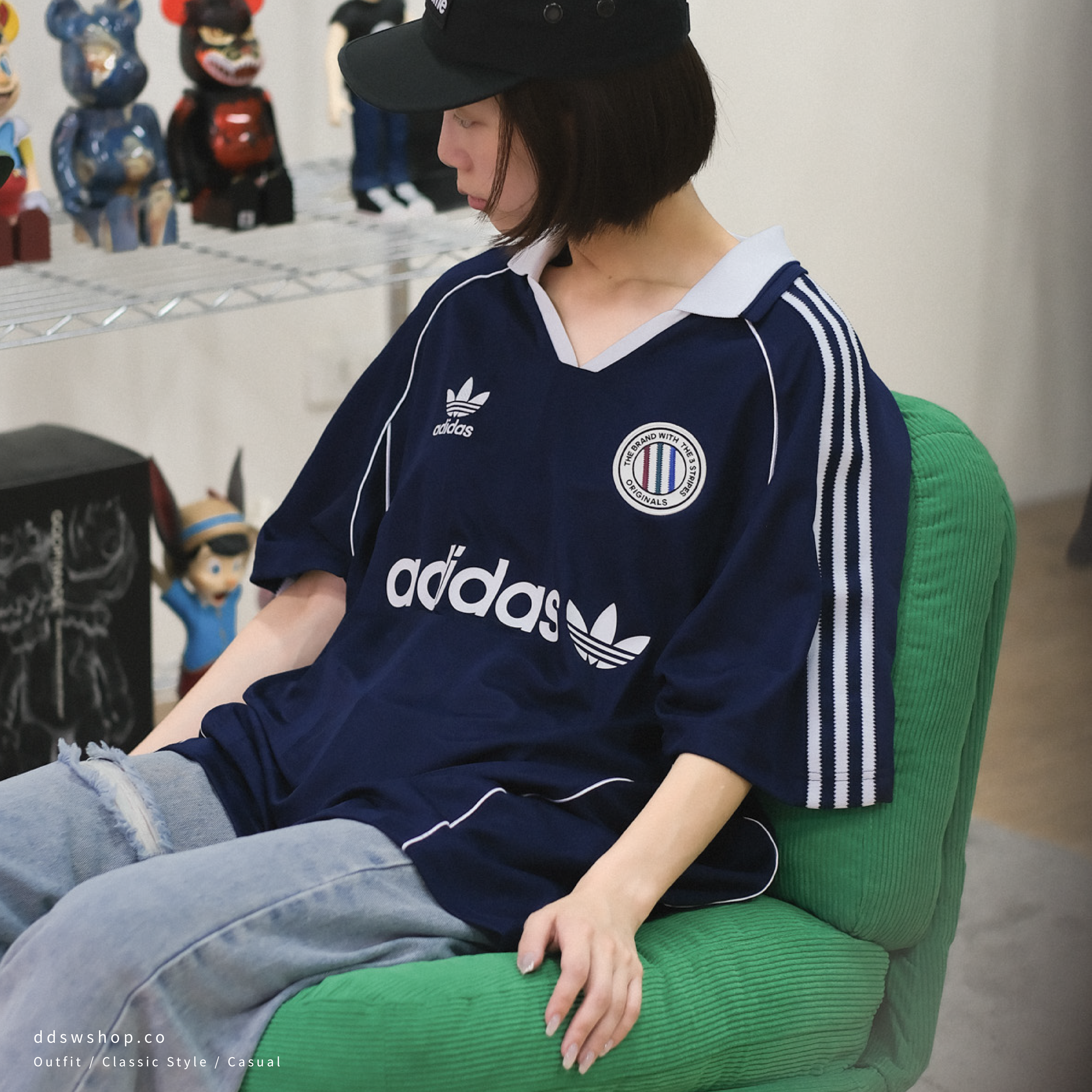 "代購" Adidas Originals 足球風運動上衣 寬鬆 休閒 球衣