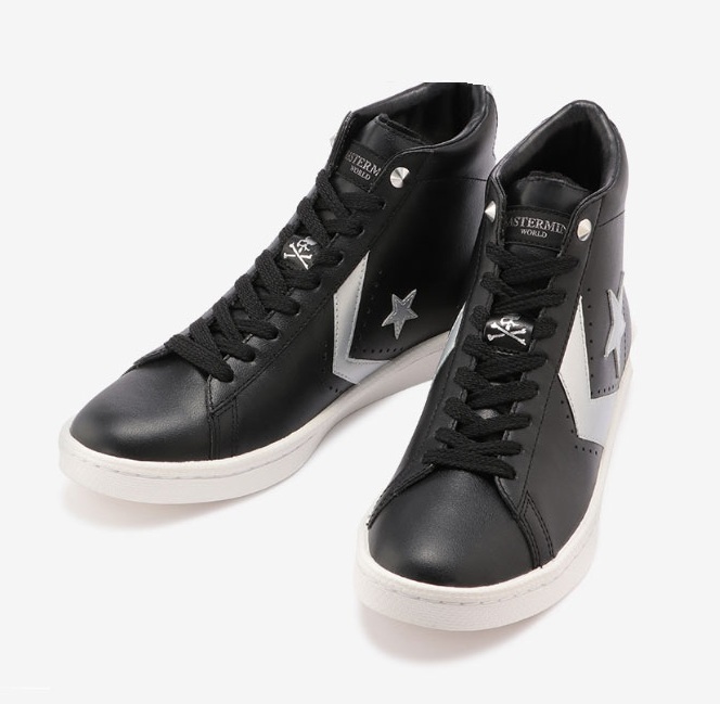 LAST PCS: MASTERMIND WORLD MW x CONVERSE PRO LEATHER HIGH PROXY SHOES - BLACK SIZE 10 PRE ORDER ITEM (預訂中)