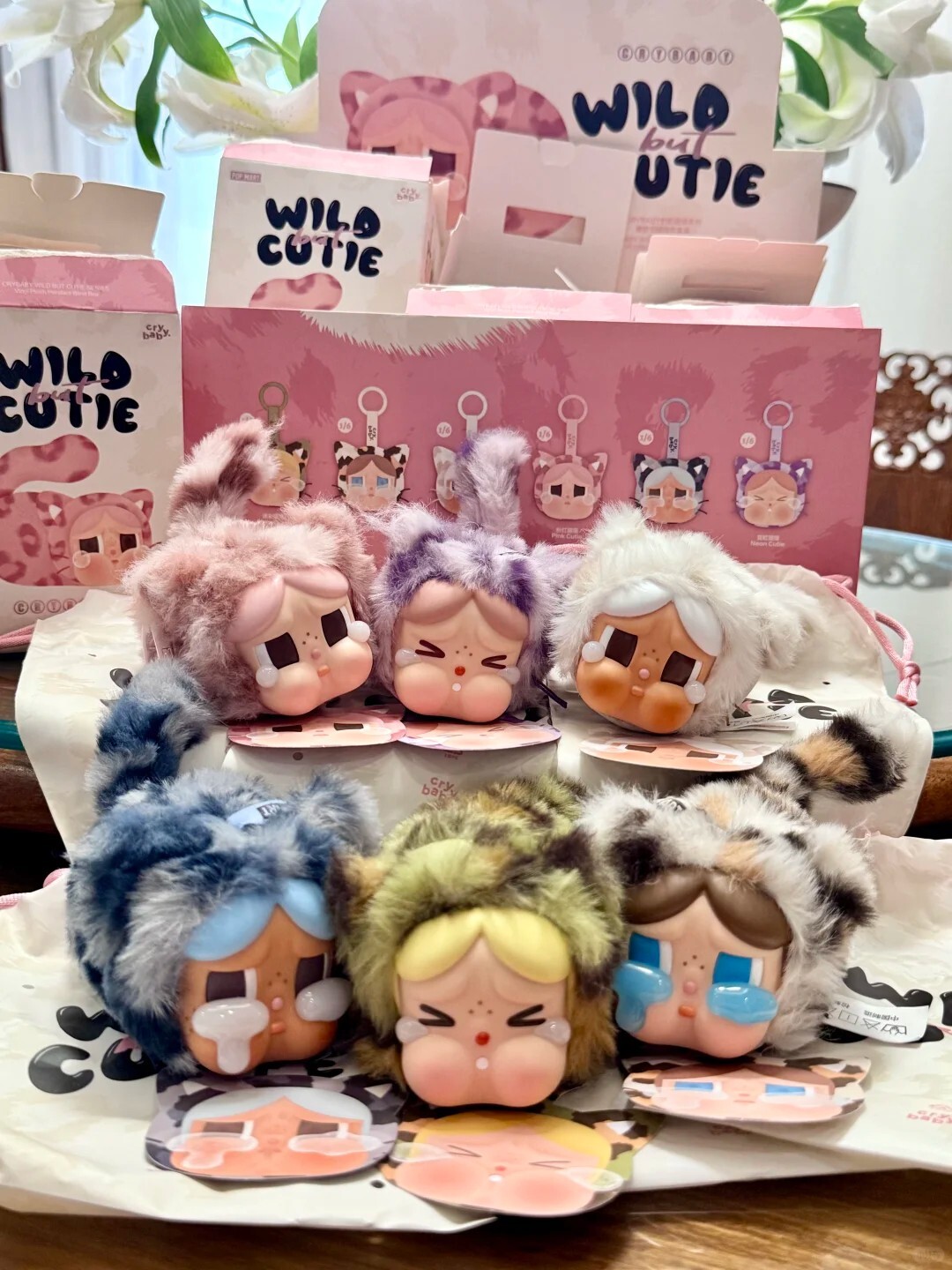 POPMART 泡泡瑪特 CRYBABY 豹豹貓貓系列 毛絨掛飾 盲盒