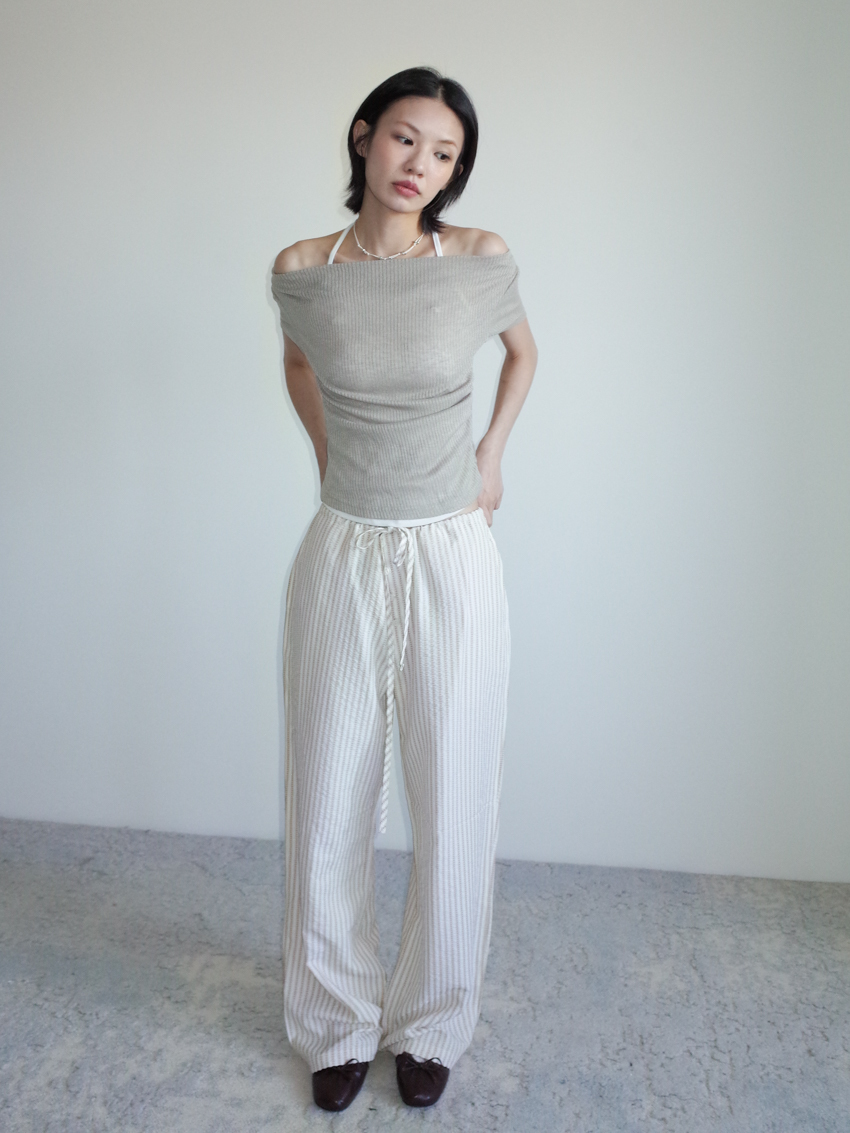 faux layered halter top with draped waist ruching