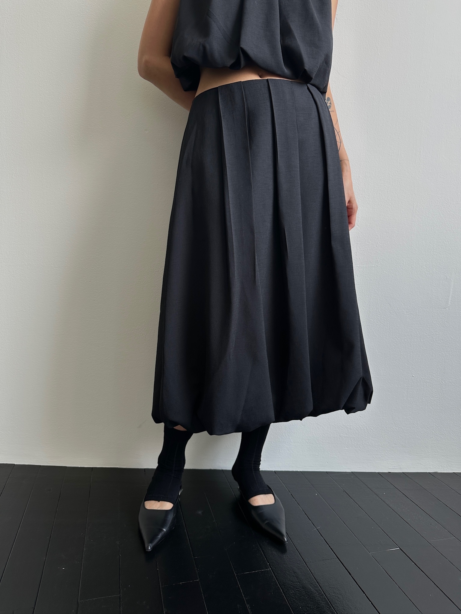 A line puff skirt