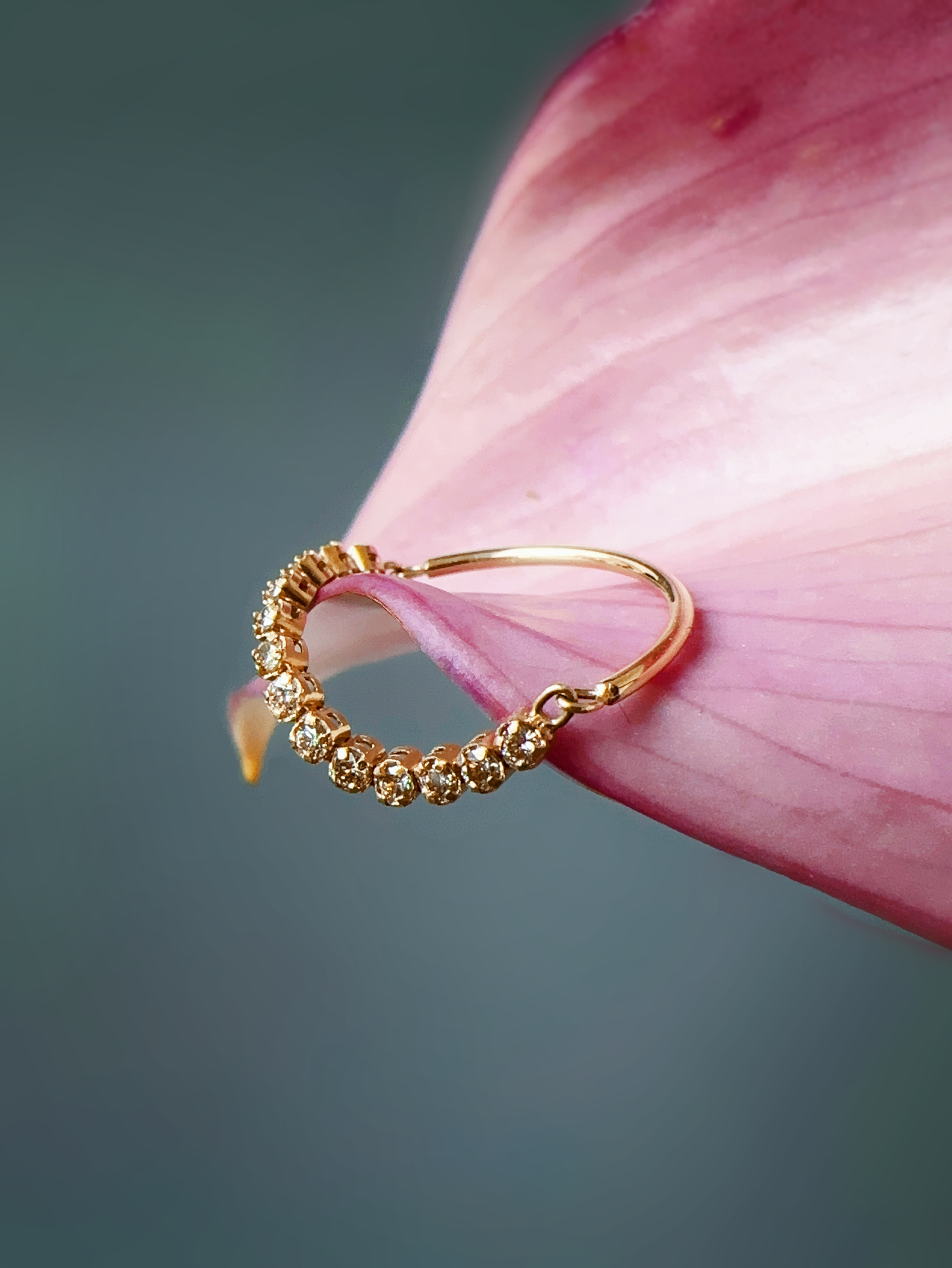 鑽石珠鍊拼接戒指