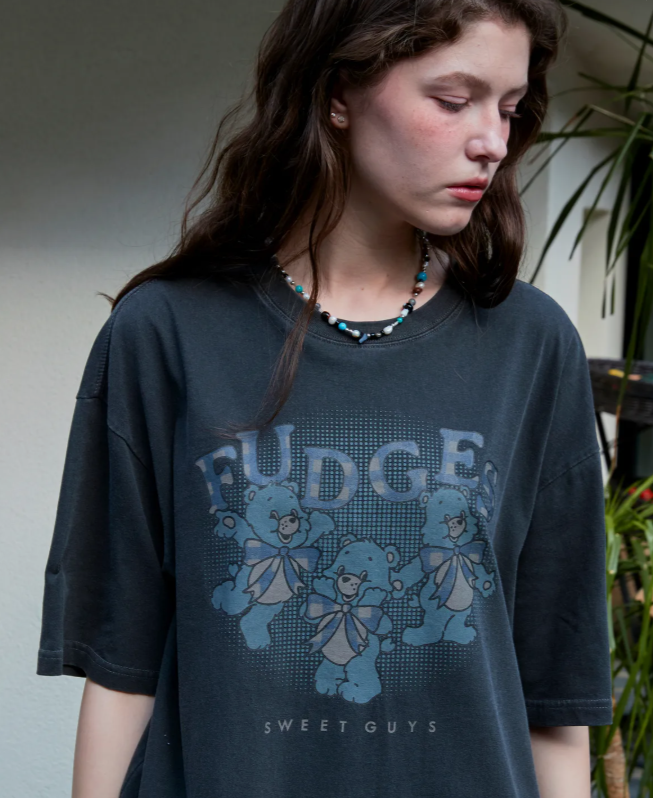 CPGN STUDIO / Fuzzy Bare Pigment Short T-shirt / smoke black / JUL25