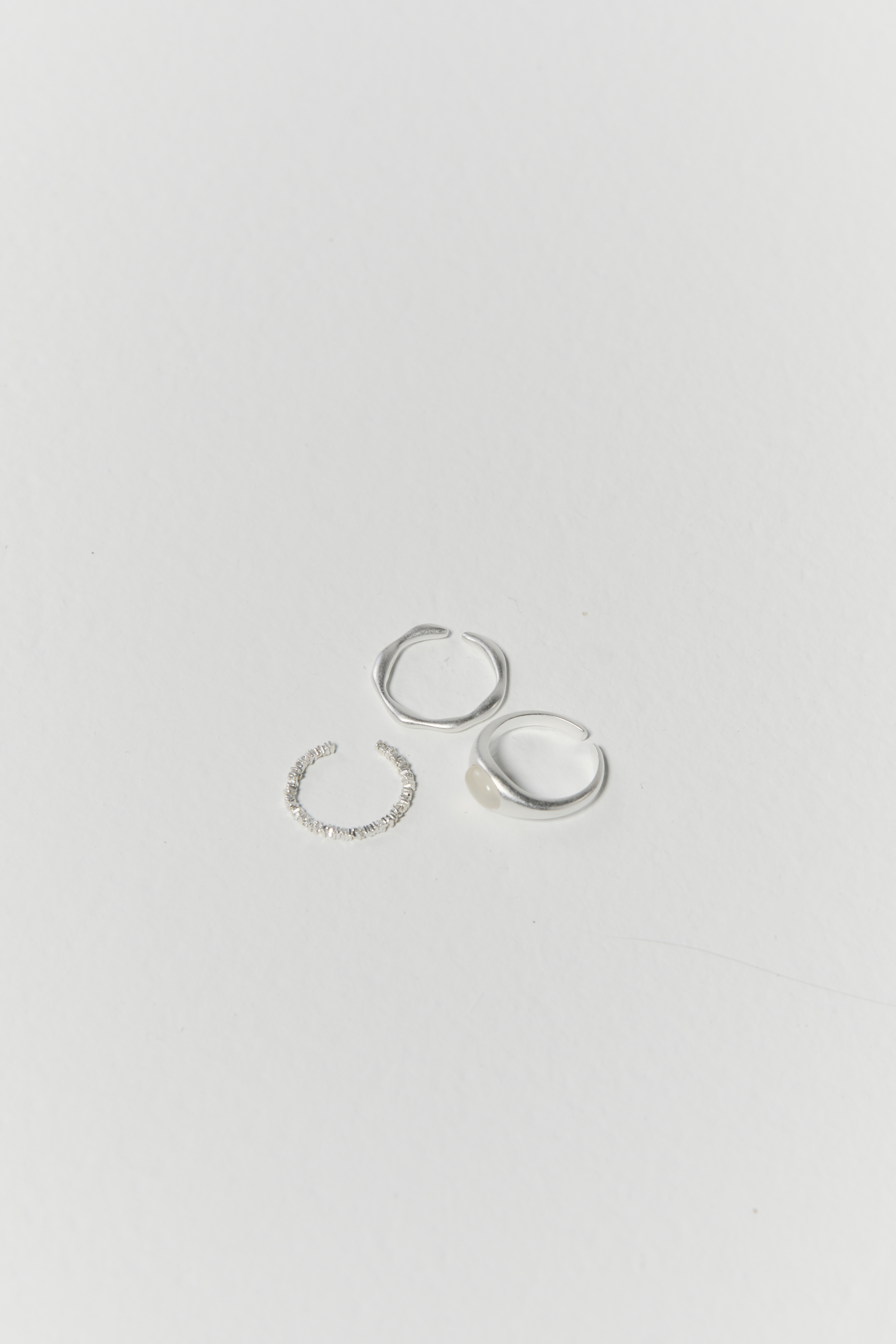 霧感純銀戒指組