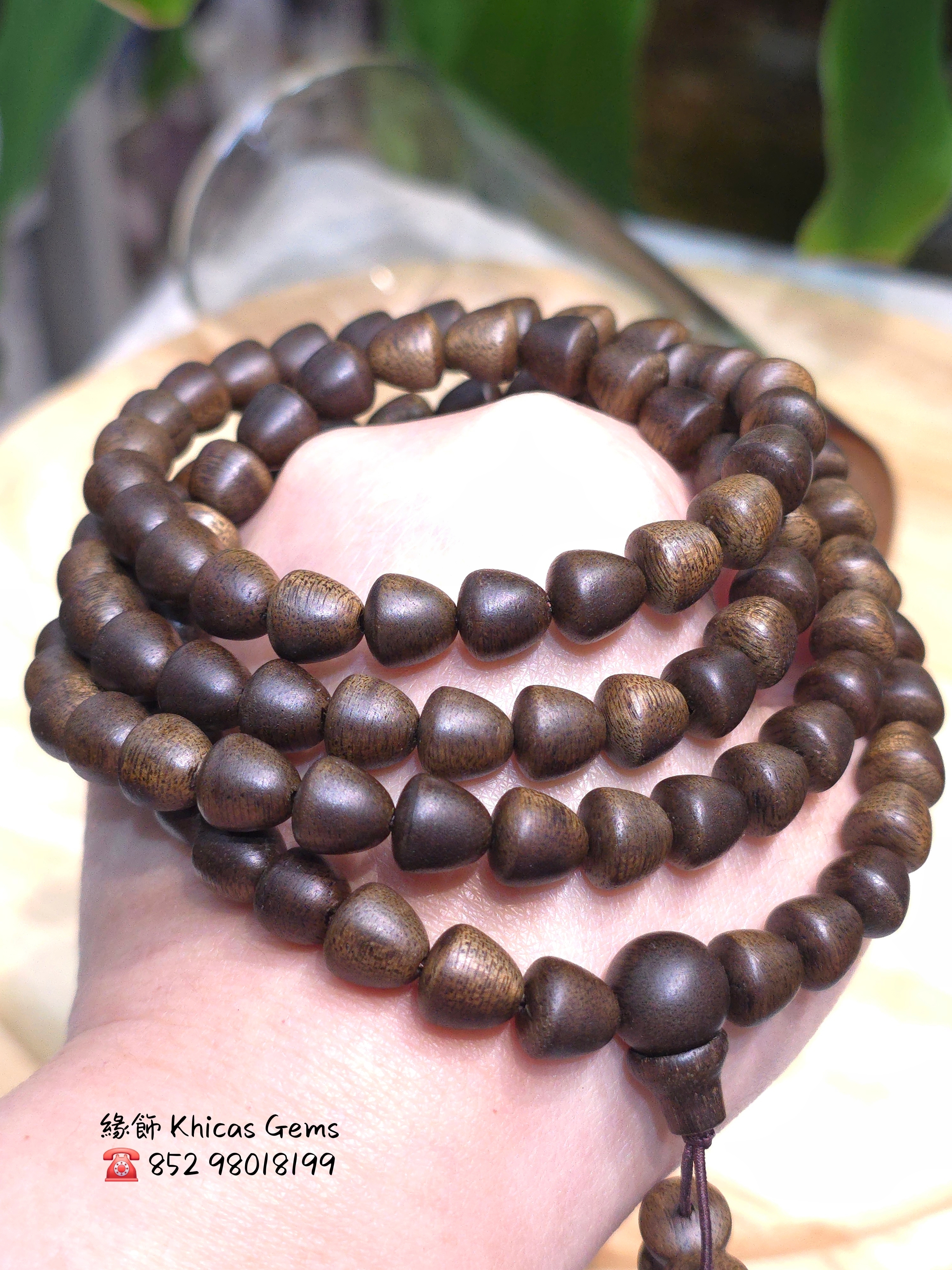 頂級越南芽莊沉水級白棋楠沉香8mm 108粒念珠