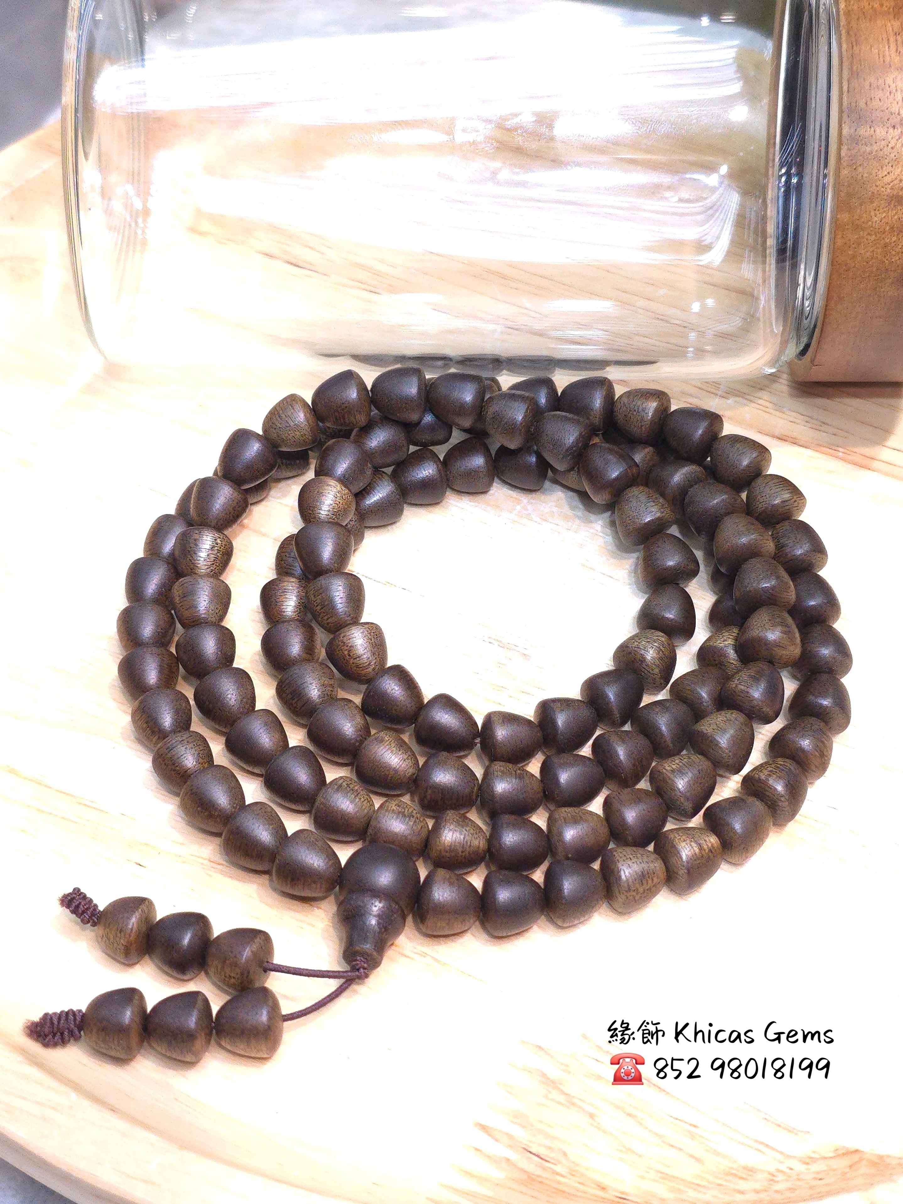 頂級越南芽莊沉水級白棋楠沉香8mm 108粒念珠