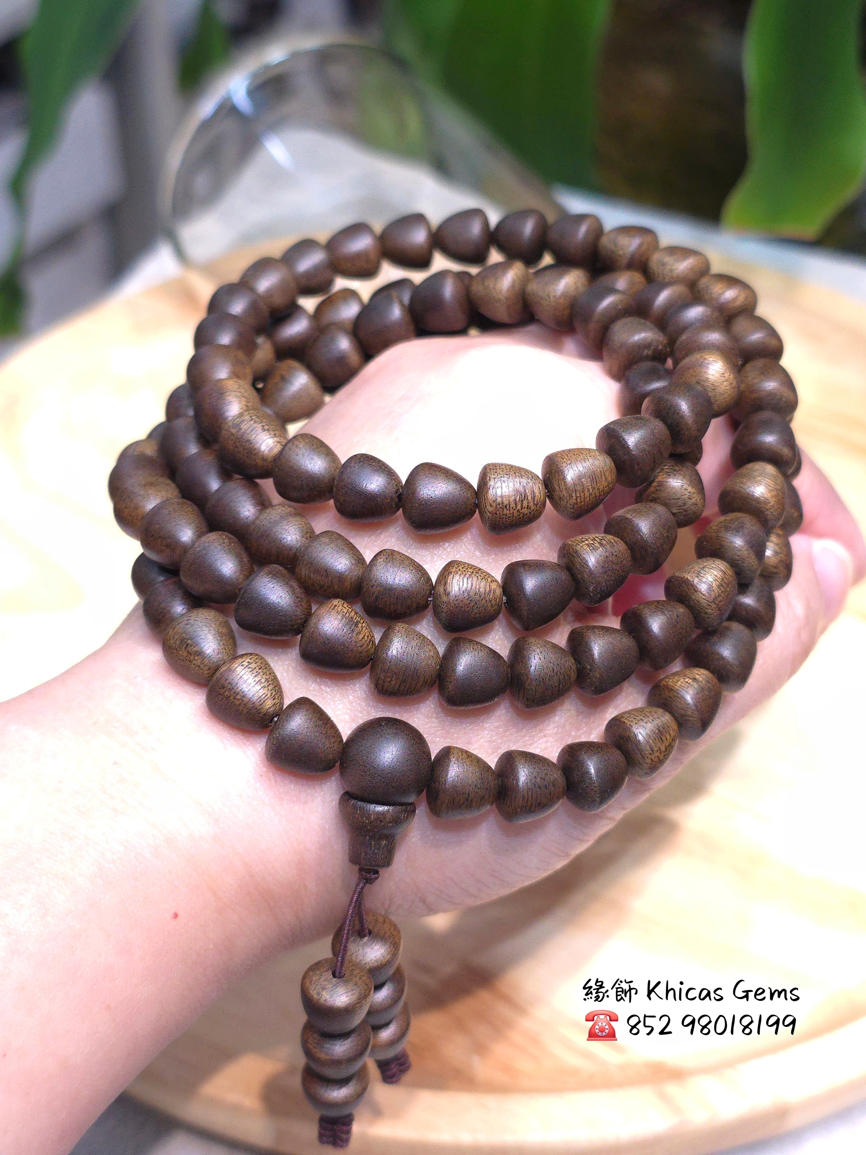 頂級越南芽莊沉水級白棋楠沉香8mm 108粒念珠