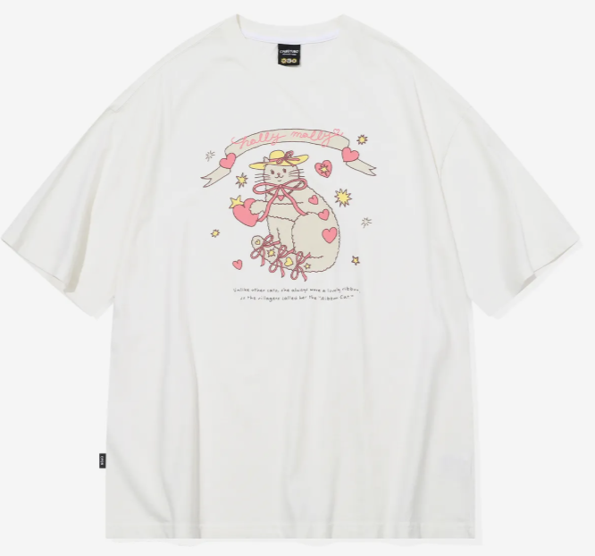 CPGN STUDIO / Cats ribbon short T-shirt / white / JUL25