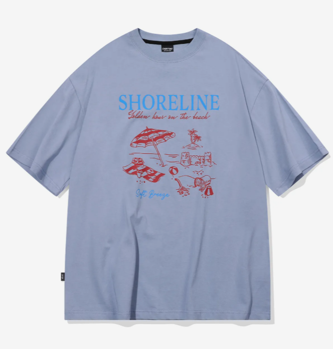 CPGN STUDIO / Shore line short T-shirt / blue-gray /  JUL25