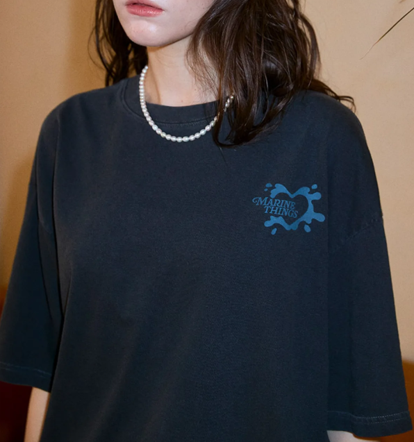 CPGN STUDIO / Marine things short T-shirt /  smoke black / JUL25