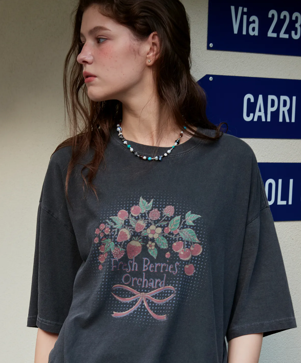 CPGN STUDIO / Fresh Berry short T-shirt / smokeblack / JUL25