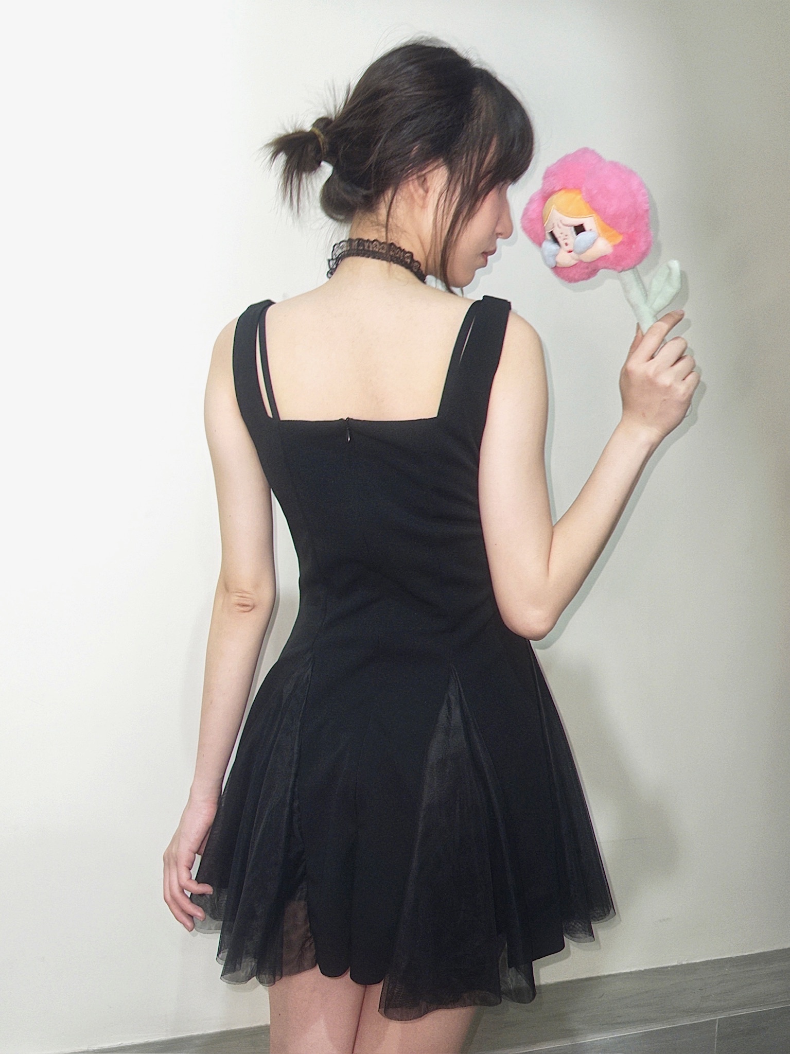 #OPS002 直肩微傘晚裝裙