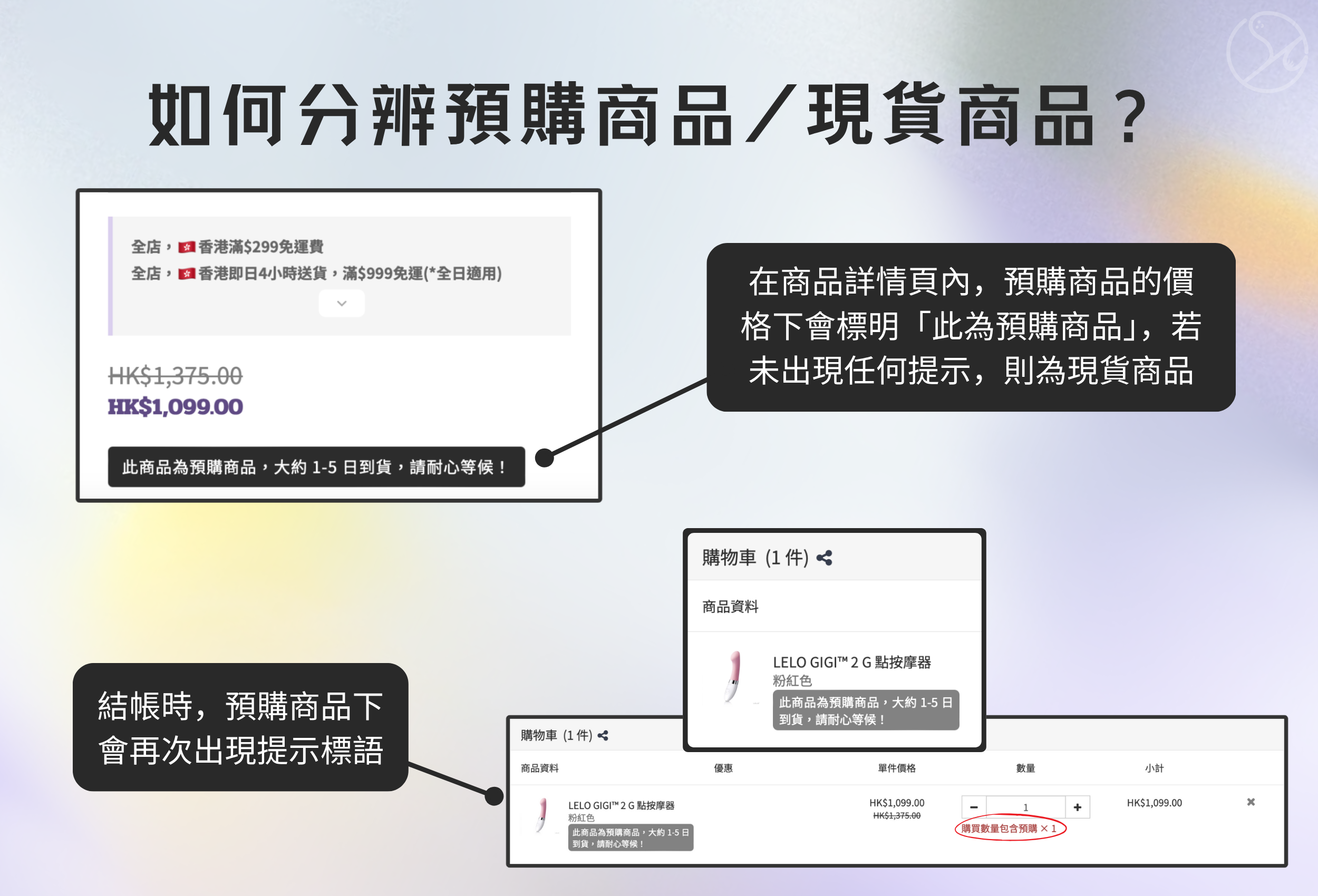 如何區分預購/現貨商品？｜Sex Concept 成人用品店