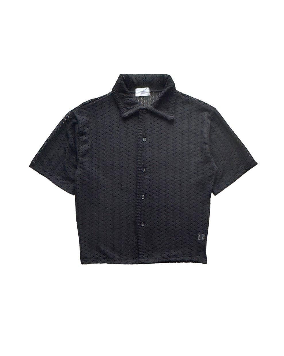 淨色暗網紋短袖恤衫 VOID-115S