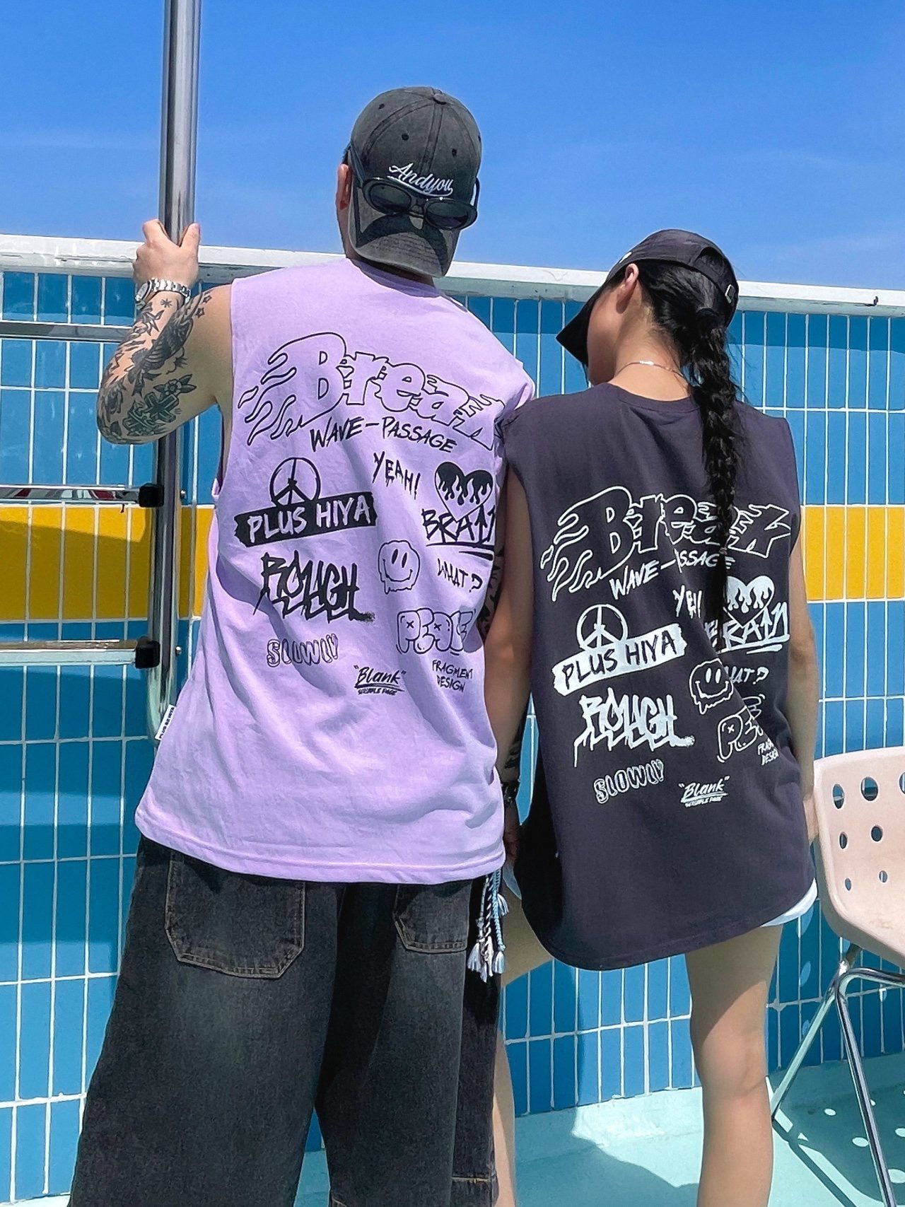 英文字圖案背心 PLUS82HIYA-151V