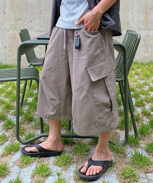 淨色工裝短褲 GATHER-041P