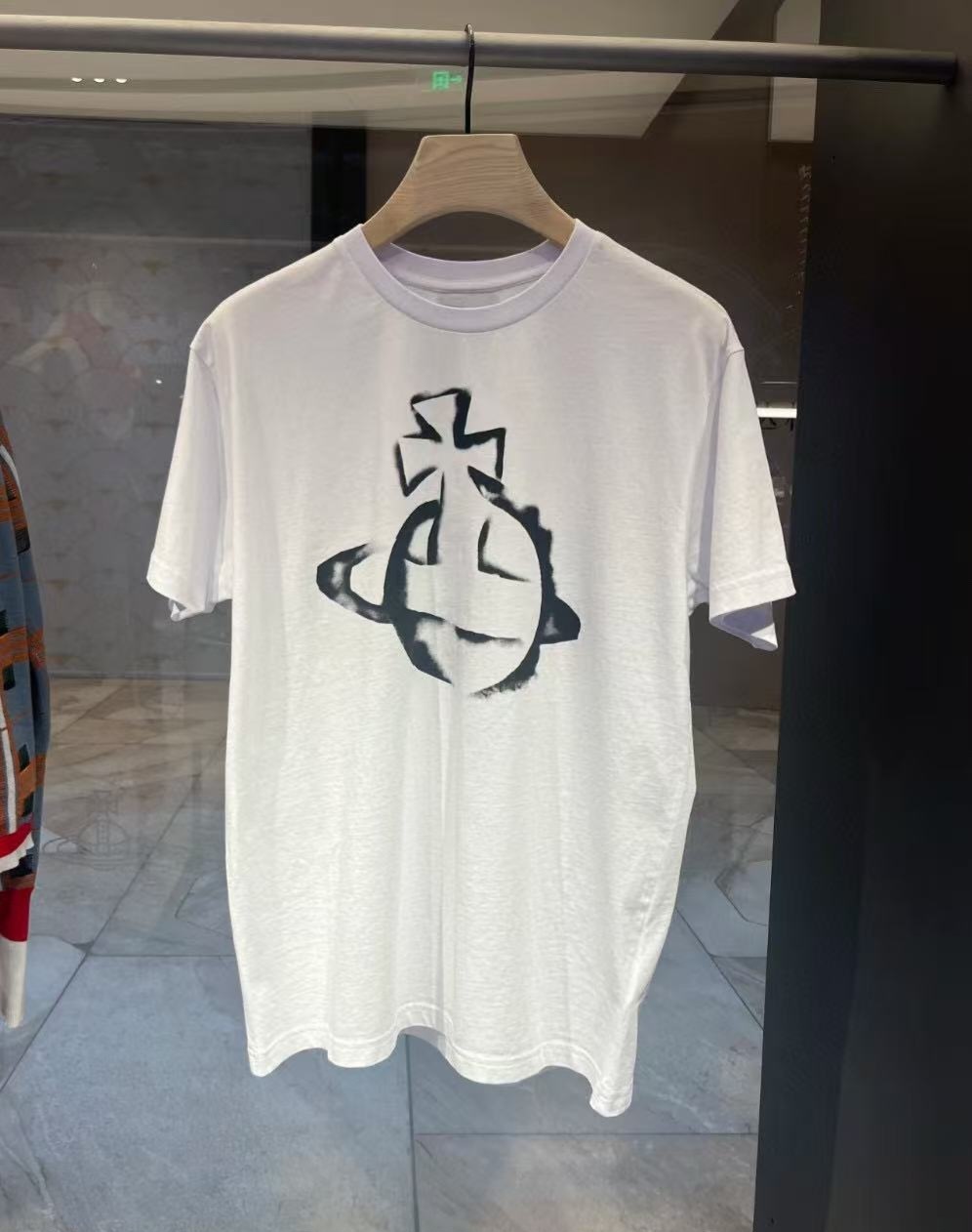 Vivienne Westwood 白色 塗鴉圖案 Tee 男女可穿