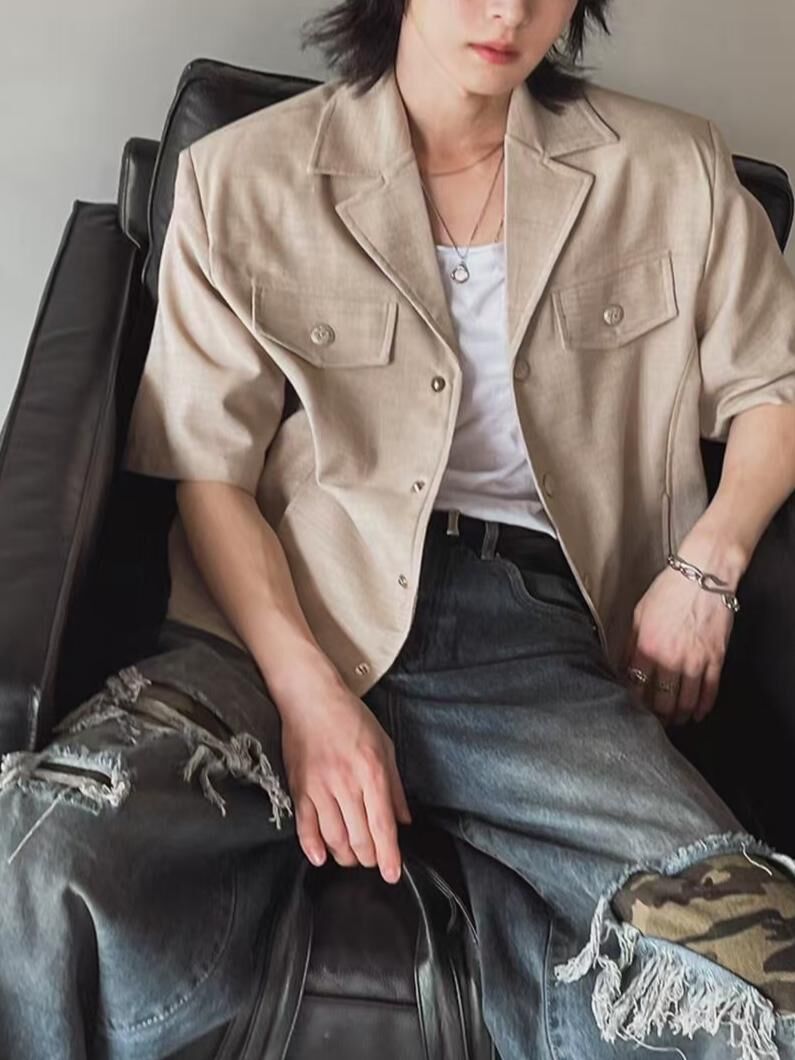 淨色短袖恤衫 taptaptap-076JK